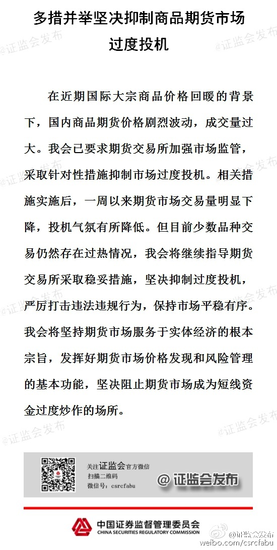 黑色系傲视商品盘 证监会:投机交易&私募基金两手抓