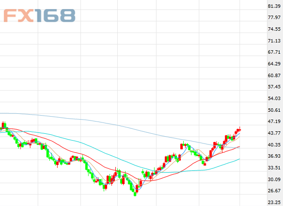 (美油日线图 图片来源：FX168财经网)
